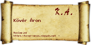 Kövér Áron névjegykártya